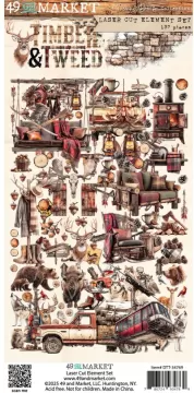 Timber & Tweed Laser Cuts, 137 pieces